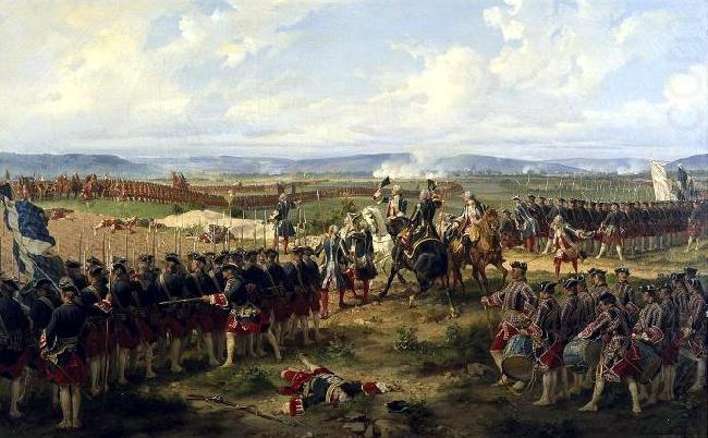 Henri Felix Emmanuel Philippoteaux The Battle of Fontenoy oil painting picture